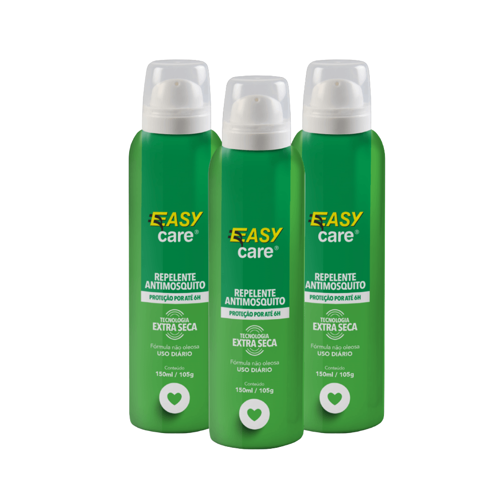 Repelente Antimosquito Extra Seco Easy Care 150ml 3 Unidades