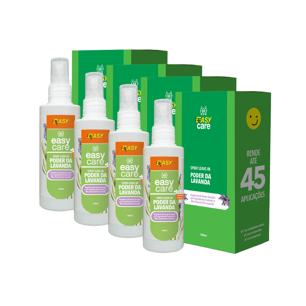 Spray Care Leave-in Repelente De Piolhos Easy Do Brasil 100ml 4 Unidades