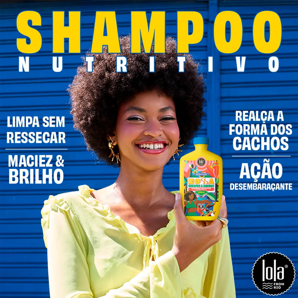 Shampoo Nutritivo Lola Bossa Crespos & Cachos 500ml