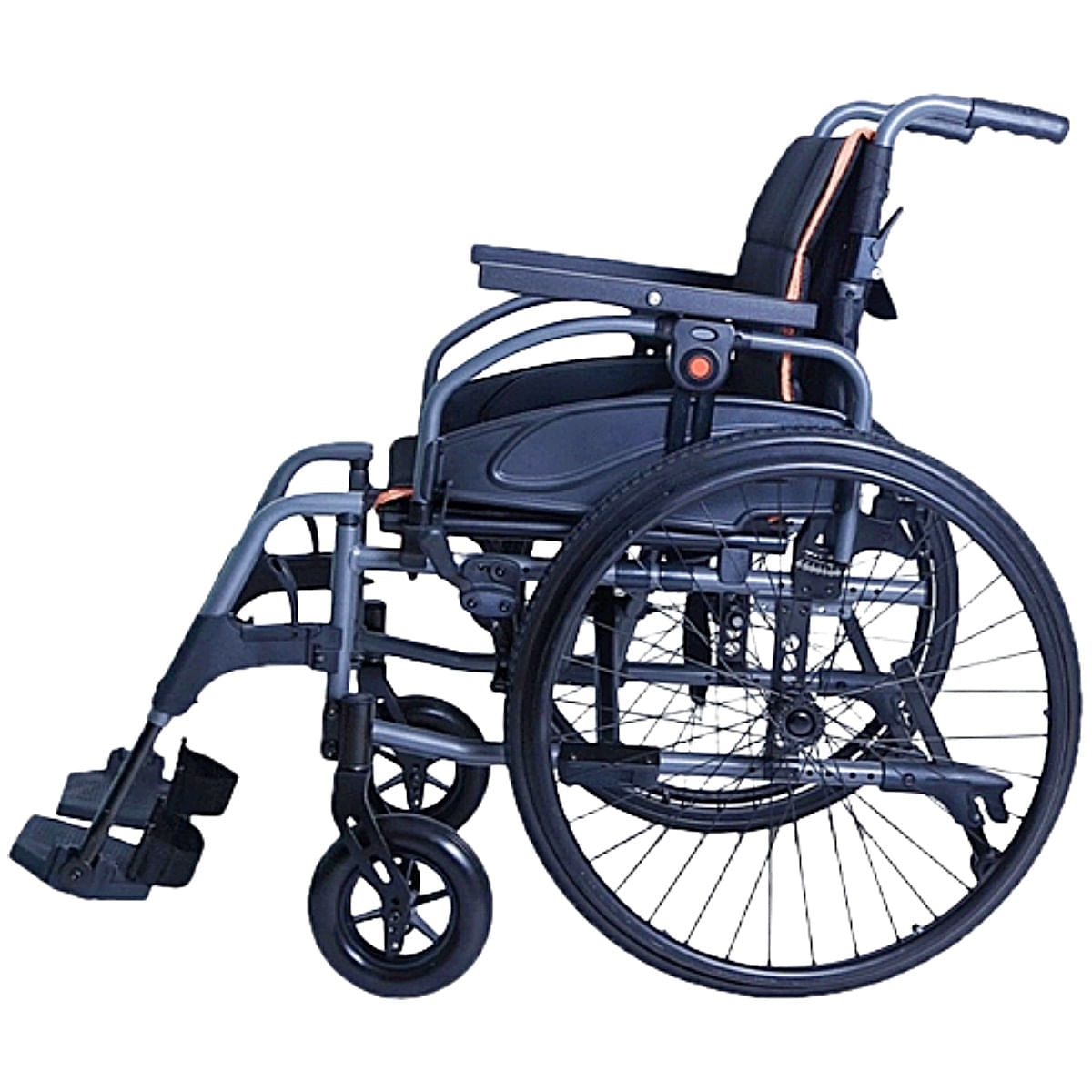 Cadeira De Rodas Alumínio Premium Max Hidrolight Até 150kg Assento 44cm