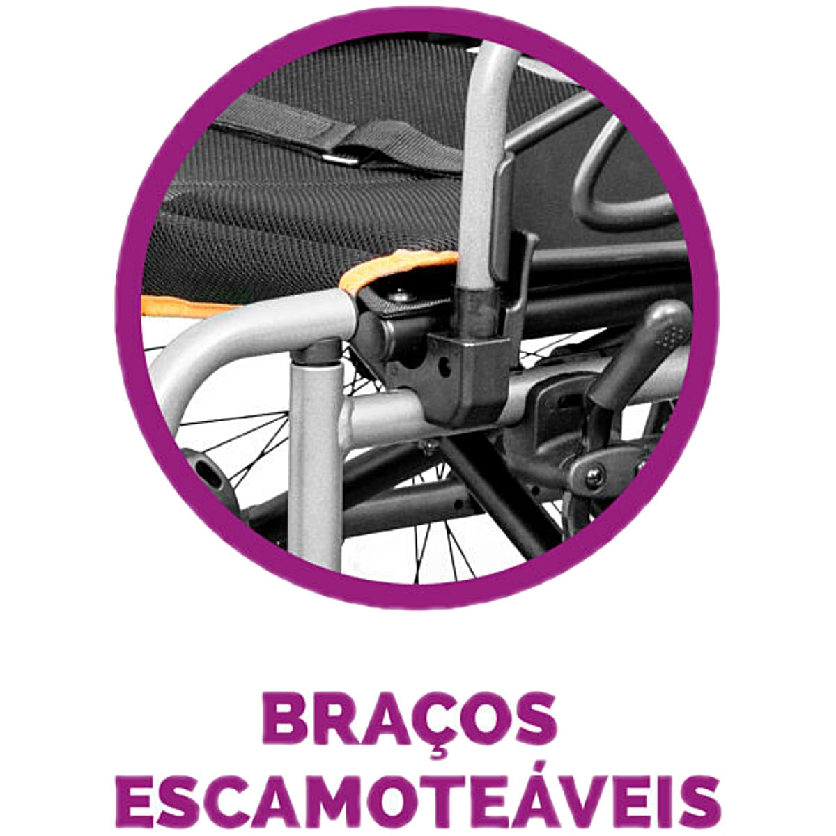 Cadeira De Rodas Alumínio Premium Max Hidrolight Até 150kg Assento 44cm