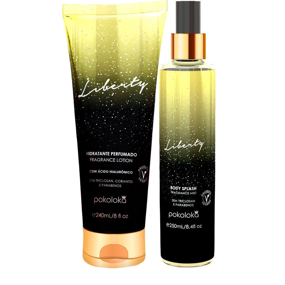 Kit Pokoloka Liberty Feminino Body Splash 250ml + Hidratante Corporal 240ml