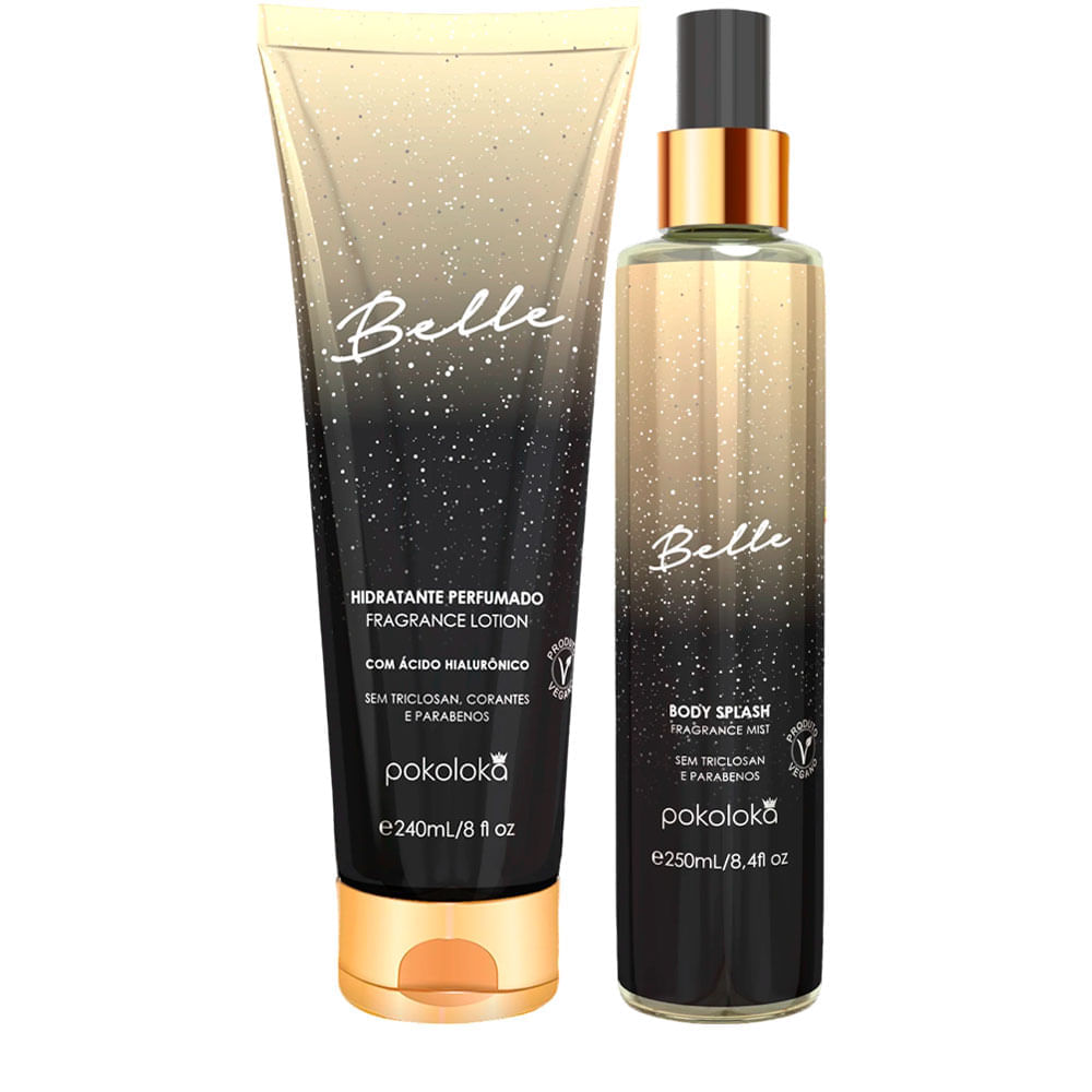Kit Pokoloka Belle Feminino Body Splash 250ml + Hidratante Corporal 240ml