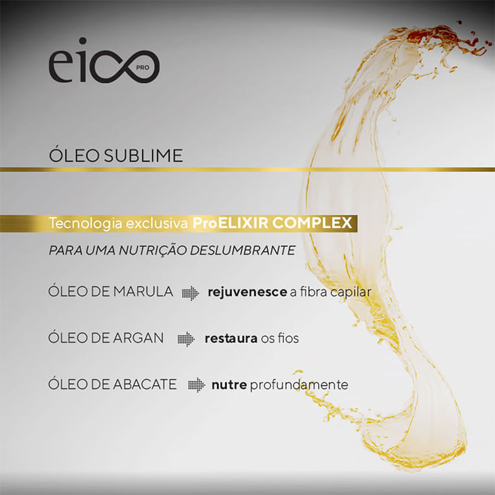Kit Eico Pro Óleo Sublime Sh 300ml + Máscara 300ml
