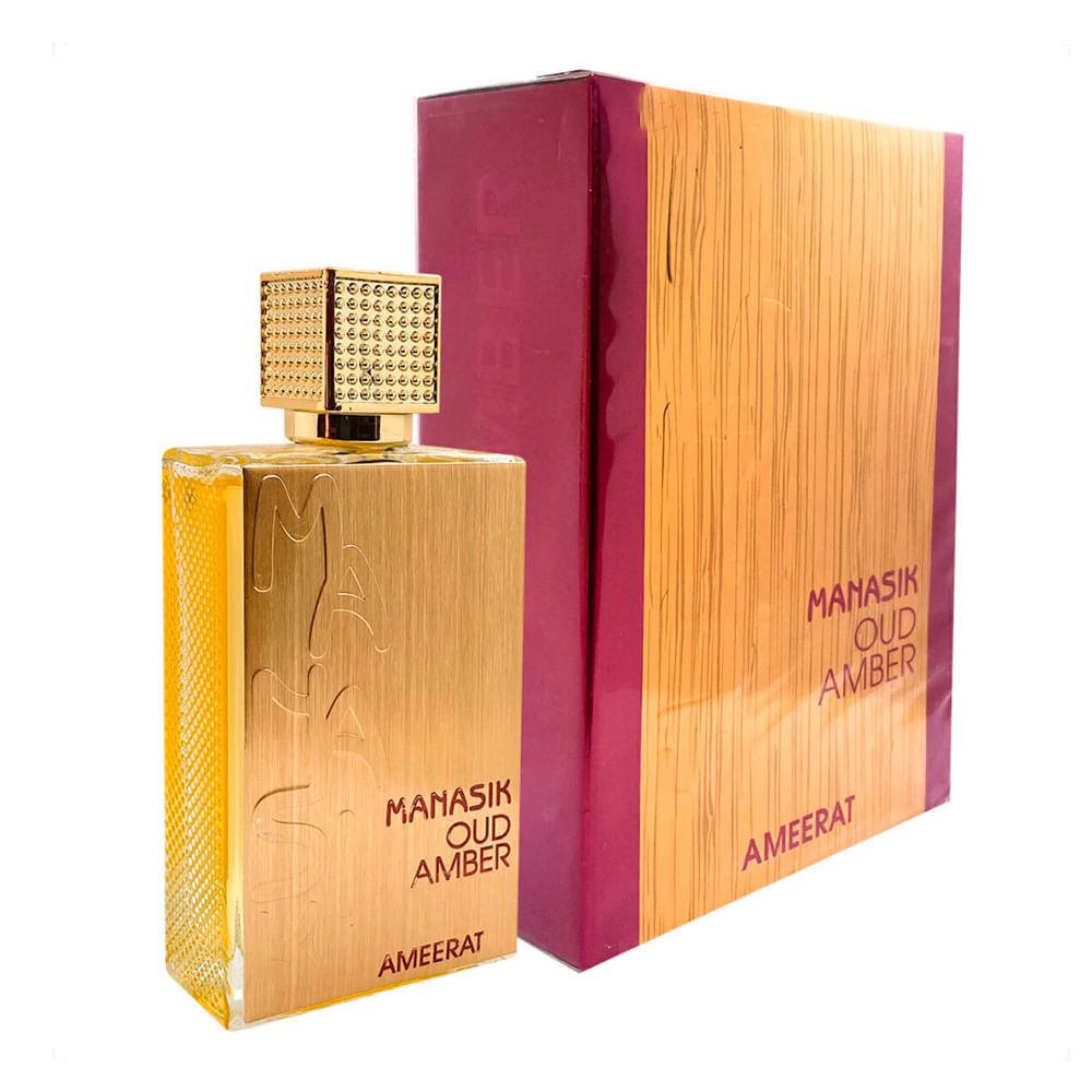 Perfume Árabe Unissex Oud Amber Ameerat Eau de Parfum Manasik 100ml