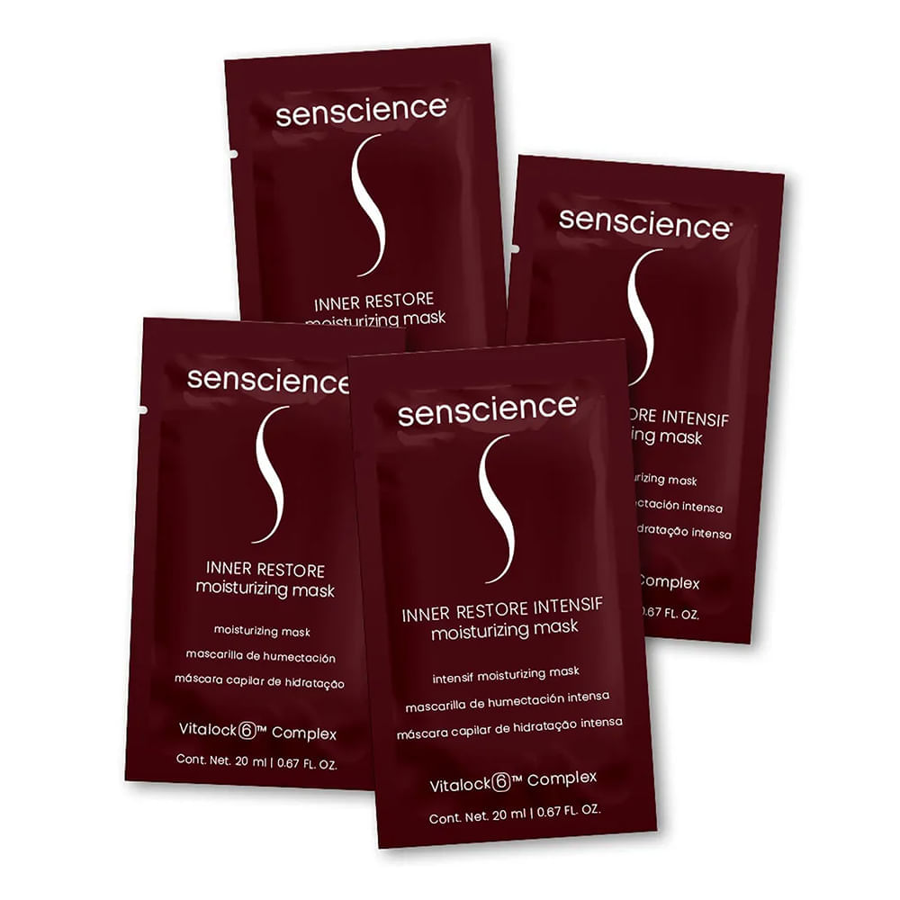 Kit Senscience Shampoo 90ml + Condicionador 90ml + Máscaras 4 x 20ml