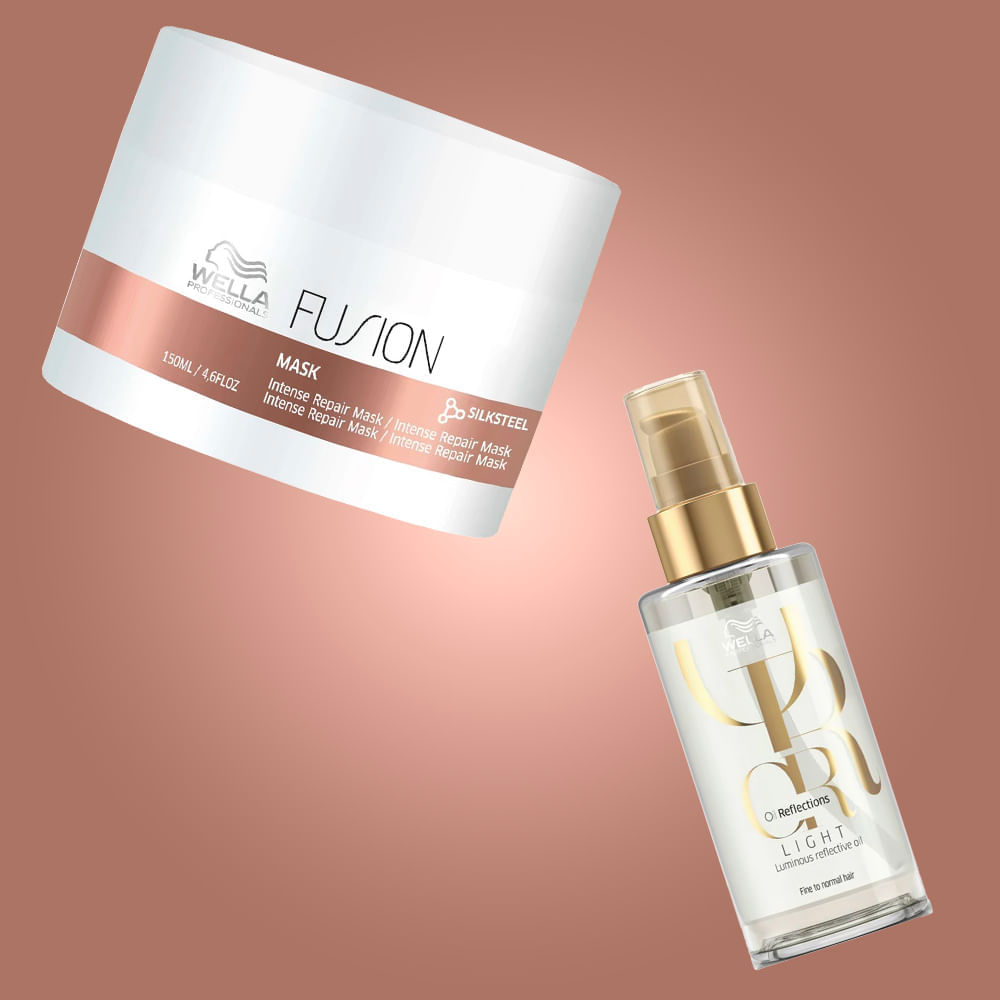 Kit Óleo Capilar Reflections 100ml + Máscara Fusion 150ml Wella Professionals