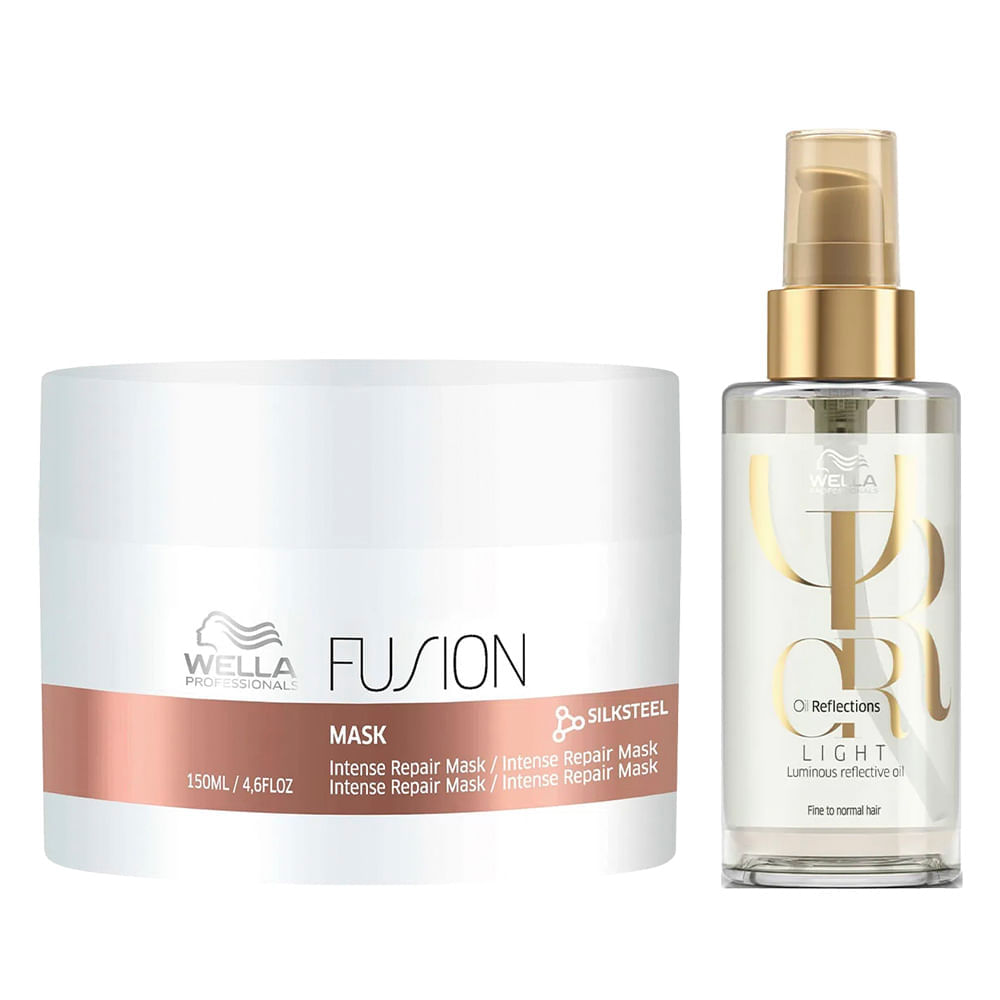 Kit Óleo Capilar Reflections 100ml + Máscara Fusion 150ml Wella Professionals