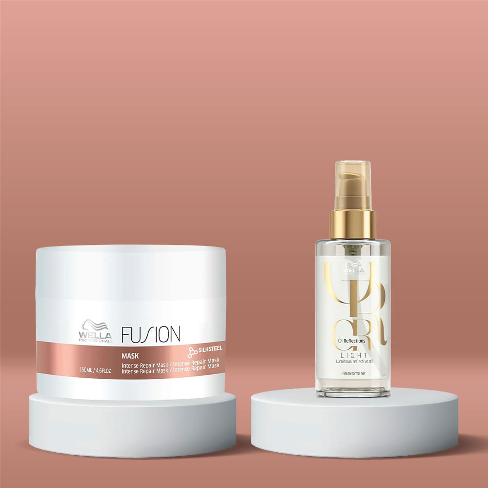 Kit Óleo Capilar Reflections 100ml + Máscara Fusion 150ml Wella Professionals