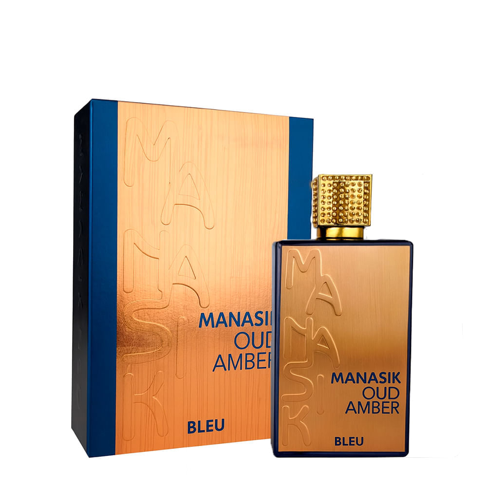 Perfume Árabe Unissex Oud Amber Bleu Eau de Parfum Manasik 100ml