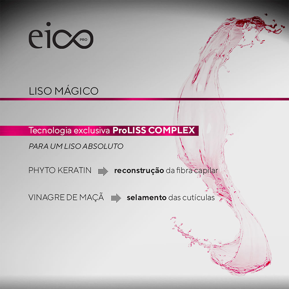 Kit Eico Pro Liso Magico Shampoo 300ml + Condicionador 300ml
