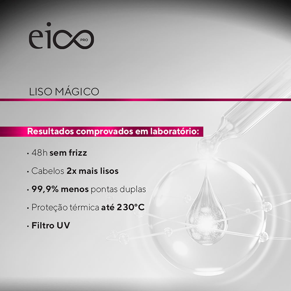 Kit Eico Pro Liso Magico Shampoo 300ml + Condicionador 300ml