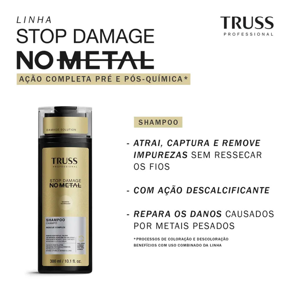 Shampoo Professional Stop Damage no Metal Truss 300ml