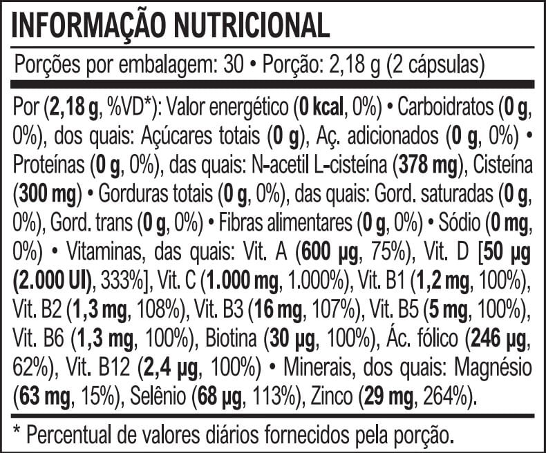 Multivitamínico Imunomult Vitafor 60 Cápsulas