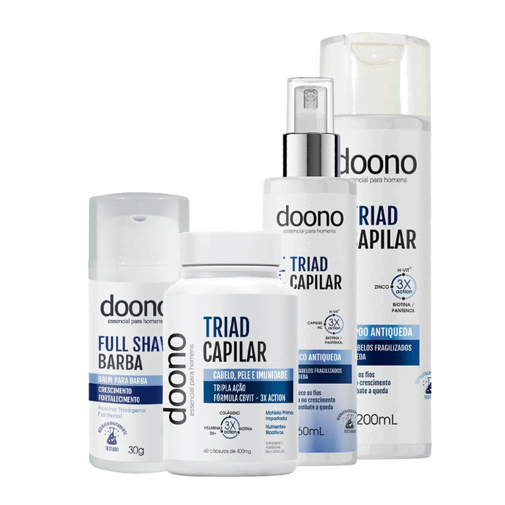 Kit Doono Triad Capilar 4 Produtos