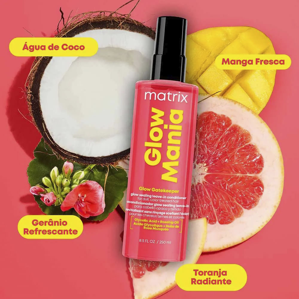 Kit Matrix Shampoo 300ml + Condicionador Food For Soft 300ml +  Leave-in Glow Mania 250ml