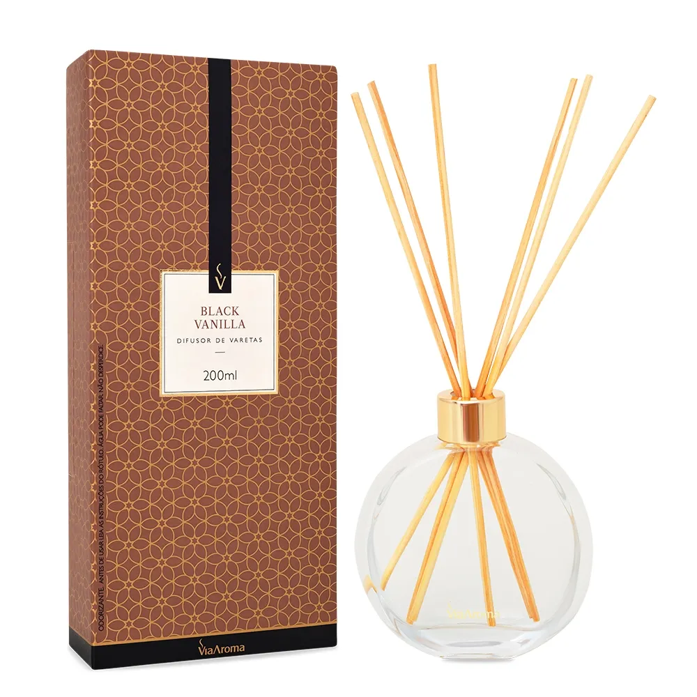 Difusor de Varetas Classica Black Vanilla Via Aroma 200ml
