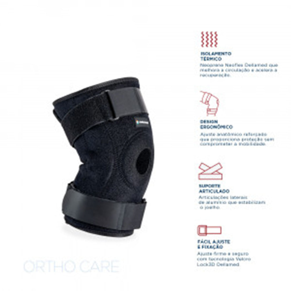 Joelheira Articulada Ajustável Ortho Care Dellamed