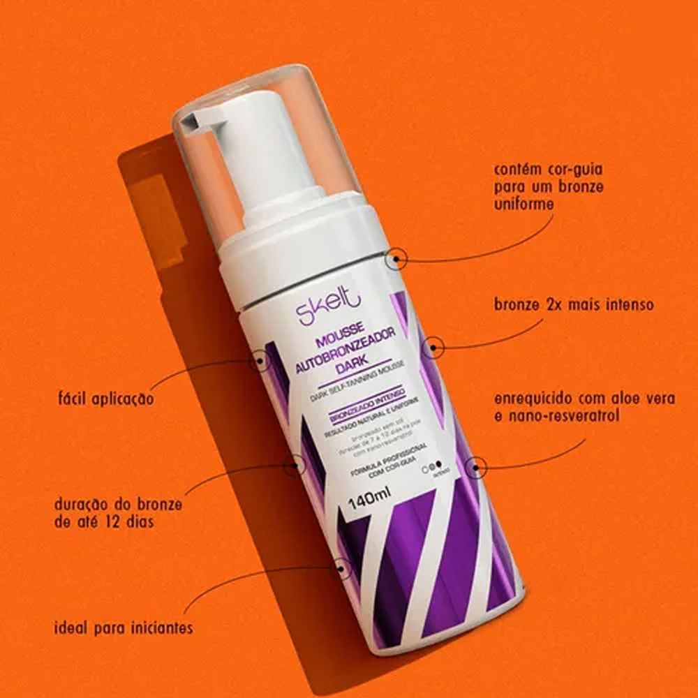 Autobronzeador Dark Mousse Red Carpet Glow Skelt 140ml