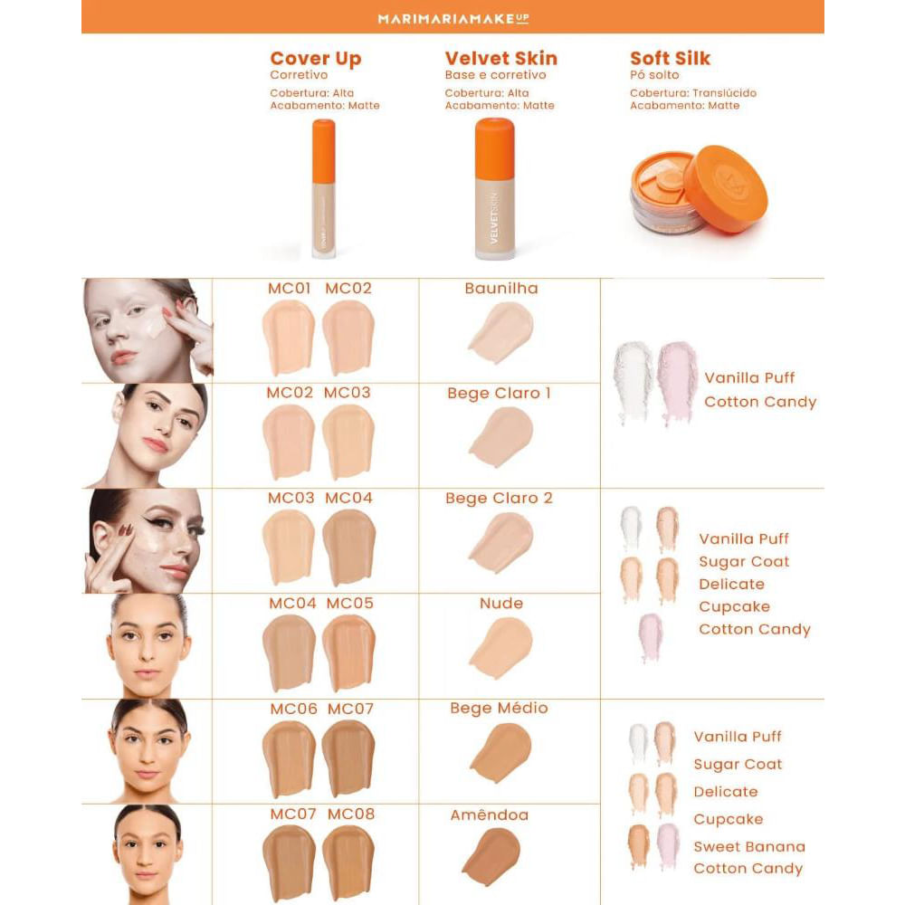 Base e Corretivo Matte Velvet Skin Mari Maria Cor Cacau