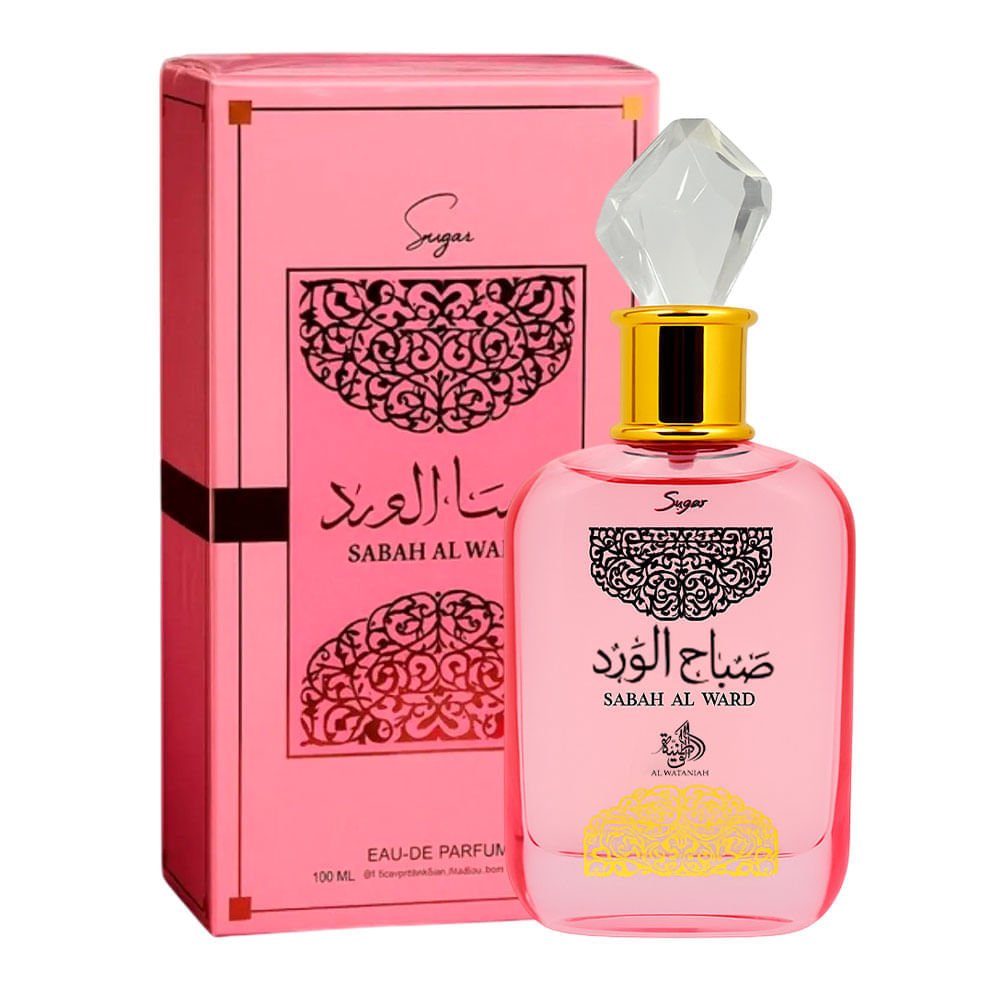 Perfume Feminino Árabe Sabah Al Ward Sugar Al Wataniah Eau de Parfum 100ml