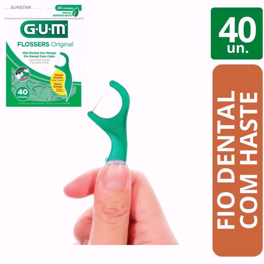 Fio Dental Original Menta Gum Flossers 40 Unidades