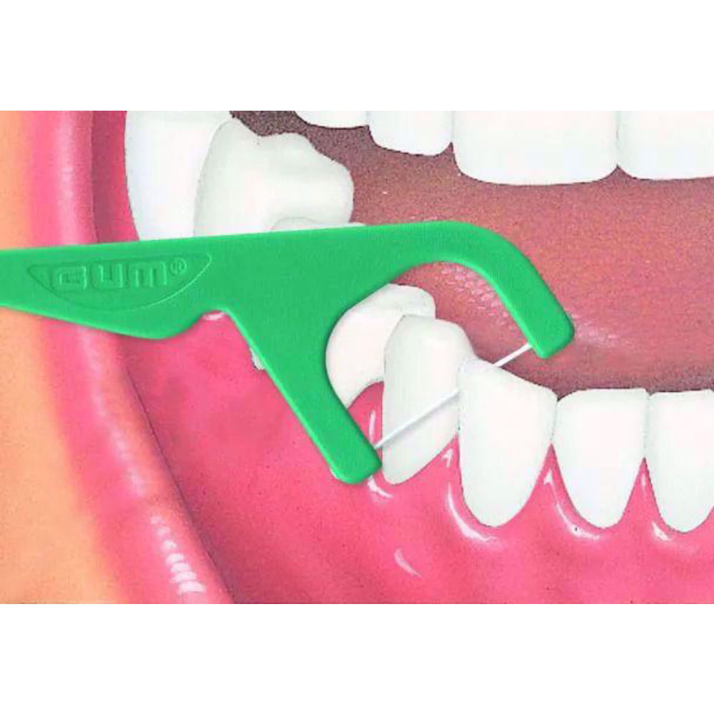 Fio Dental Original Menta Gum Flossers 40 Unidades