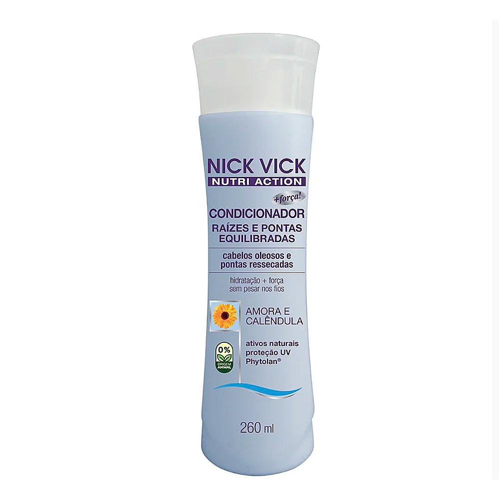 Kit Shampoo 260ml + Condicionador 260ml Raízes Pontas Equilibradas Nutri Nick Vick