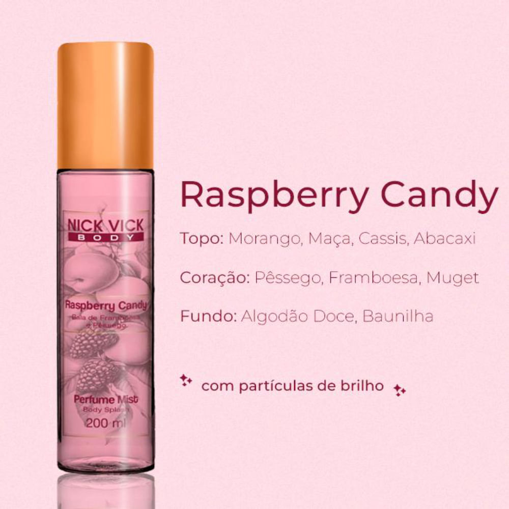 Kit Body Splash Raspberry 200ml + Candy Mango Fresh 200ml + Green Rush 200ml Nick Vick