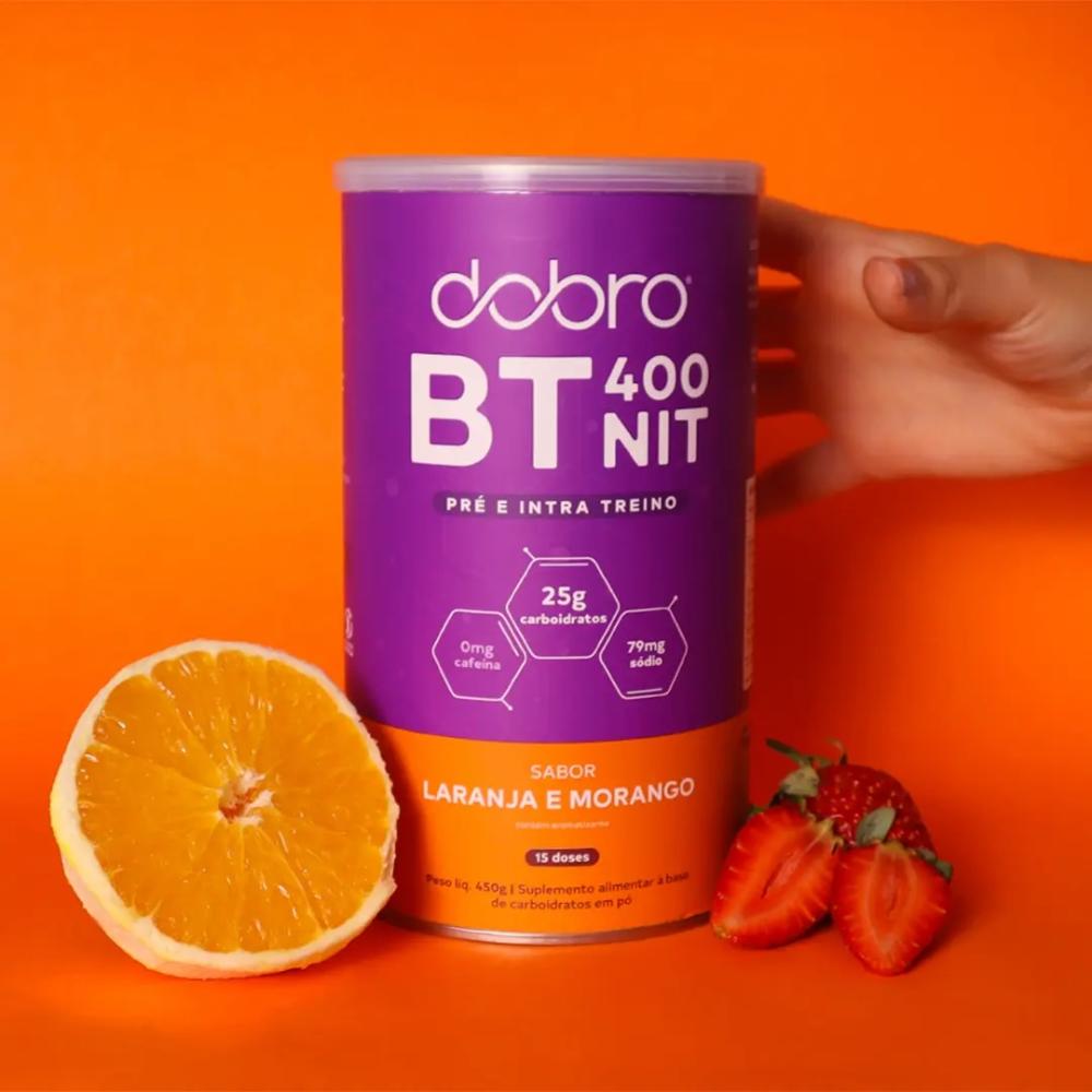 Suplemento BT 400 Nitrato Dobro 450g Sabor Laranja com Morango