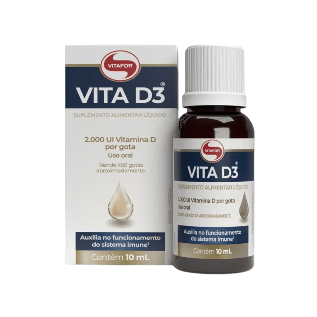Kit 2 Vita D3 2.000 Ui Por Gota Vitafor 10ml