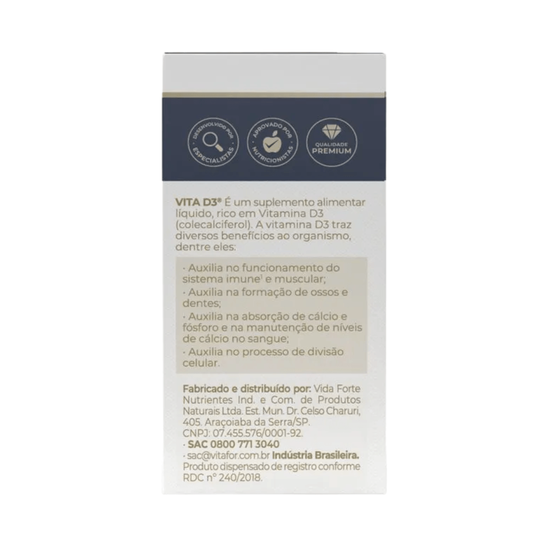 Kit 2 Vita D3 2.000 Ui Por Gota Vitafor 10ml