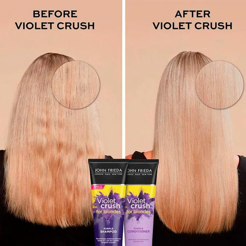Kit Shampoo Violet Crush 145ml + Condicionador 145ml Frizz Ease Dream Curls John Frieda