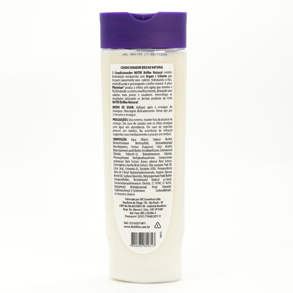 Condicionador Brilho Natural Nutri Nick & Vick 300ml
