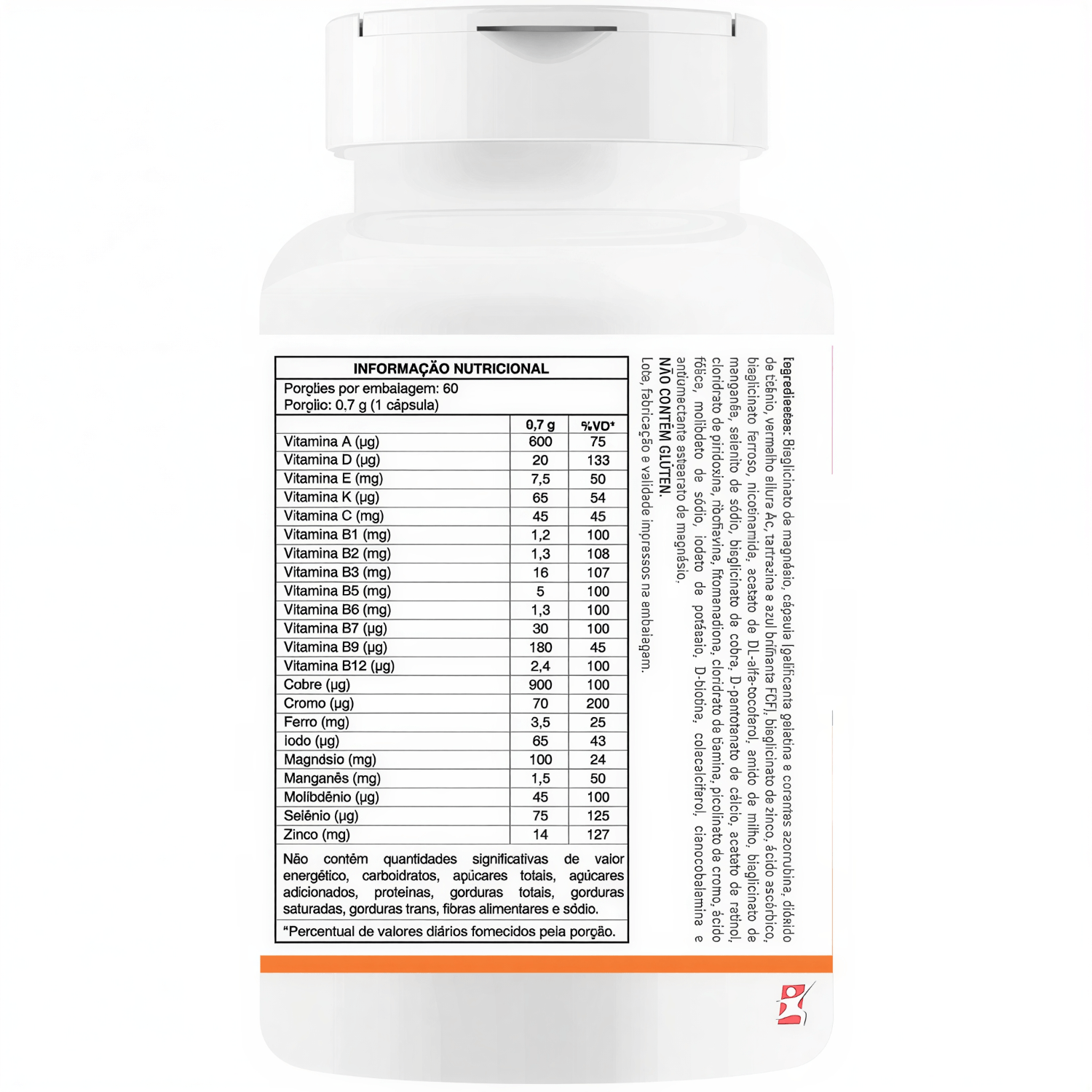 Take Max De A-Zinco Polivitamínico E Mineral Take Care 60 Cápsulas