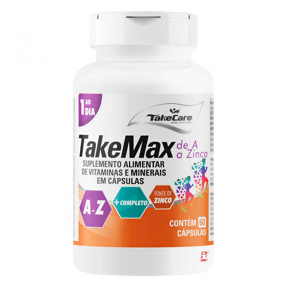 Take Max De A-zinco Polivitamínico E Mineral Take Care 60 Cápsulas