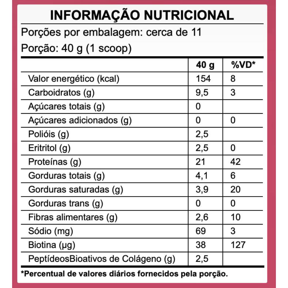 Suplemento Proteico Collagen Protein Puravida 450g Sabor Berries Silvestres