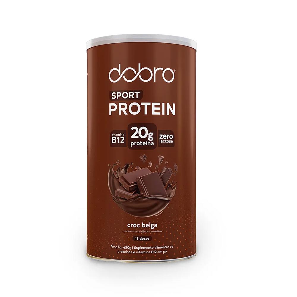 Suplemento Proteico Sport Protein Dobro 450g Sabor Croc Belga