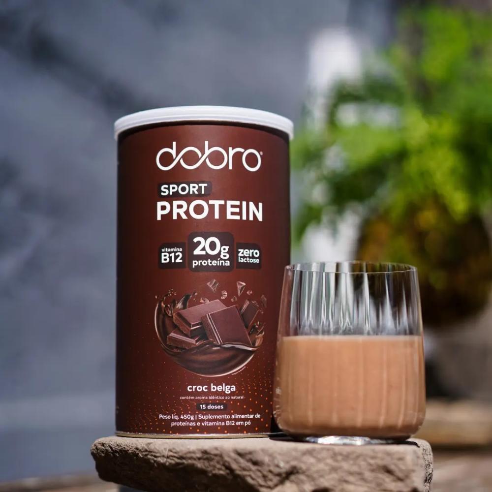 Suplemento Proteico Sport Protein Dobro 450g Sabor Croc Belga