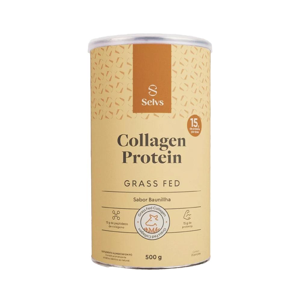 Suplemento Alimentar em Pó Collagen Protein Selvs 500g Sabor Baunilha