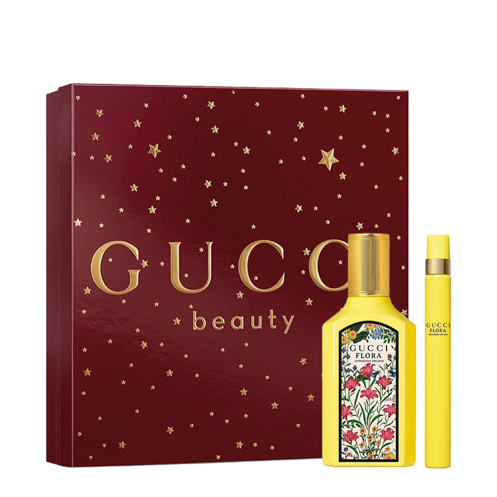 Kit Flora Gorgeous Orchid Gucci Perfume Feminino Eau De Parfum 50ml + 10ml