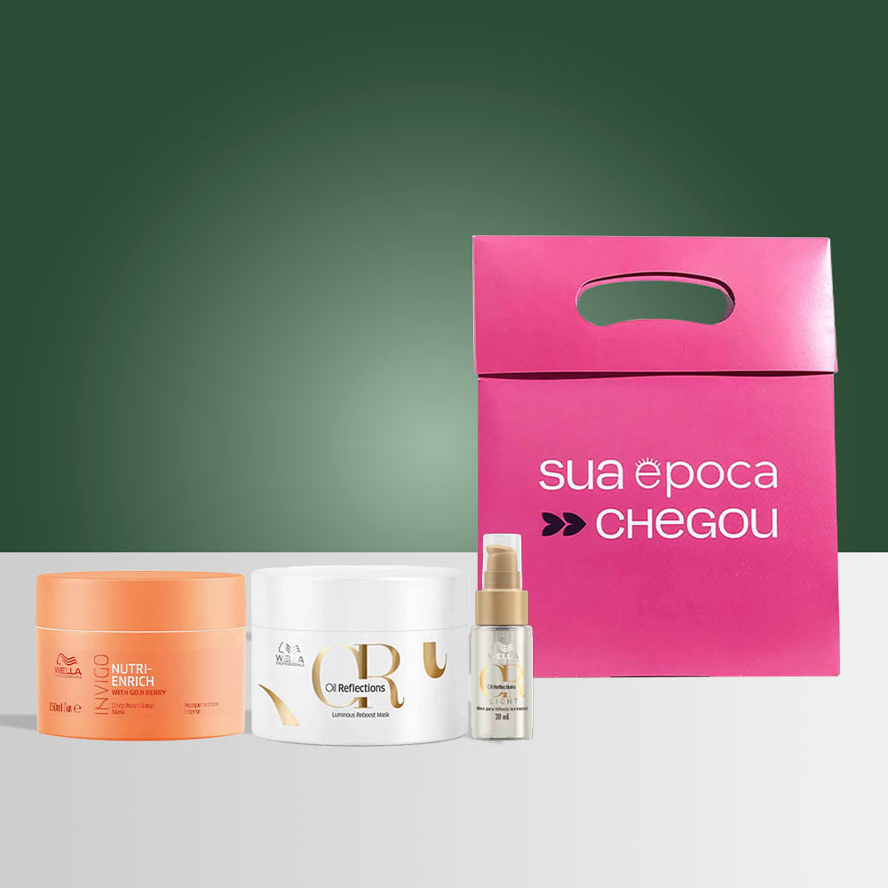 Kit Máscara Invigo Nutri-Enrich 150ml + Máscara Oil Reflections 150ml + Óleo Capilar 30ml + Sacola Presenteável Wella Professionals