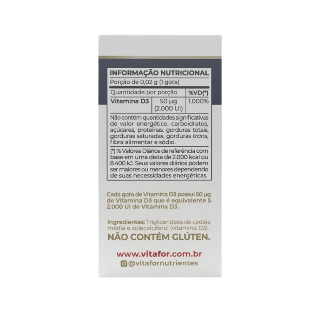 Vita D3 2.000 Ui Por Gota Vitafor 10ml