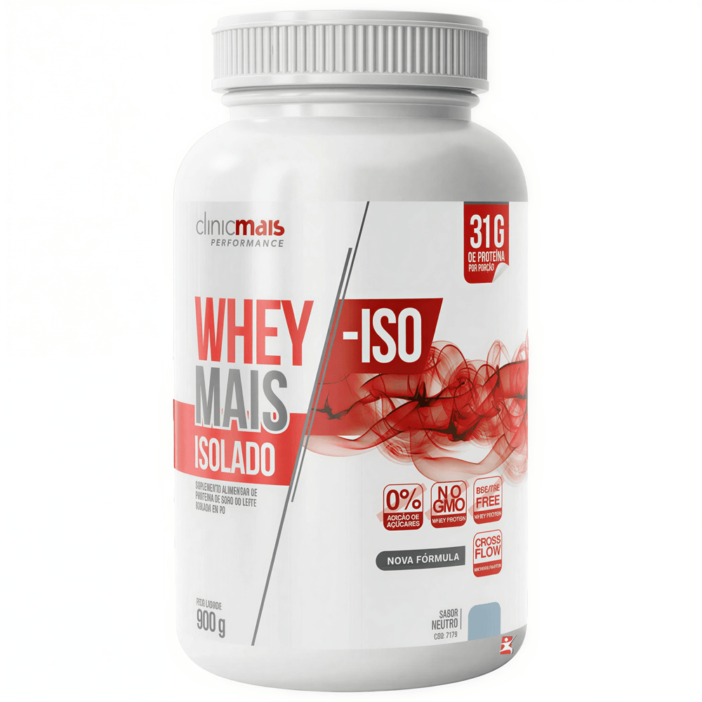 Whey Mais Isolado Clinicmais Sabor Neutro 900g