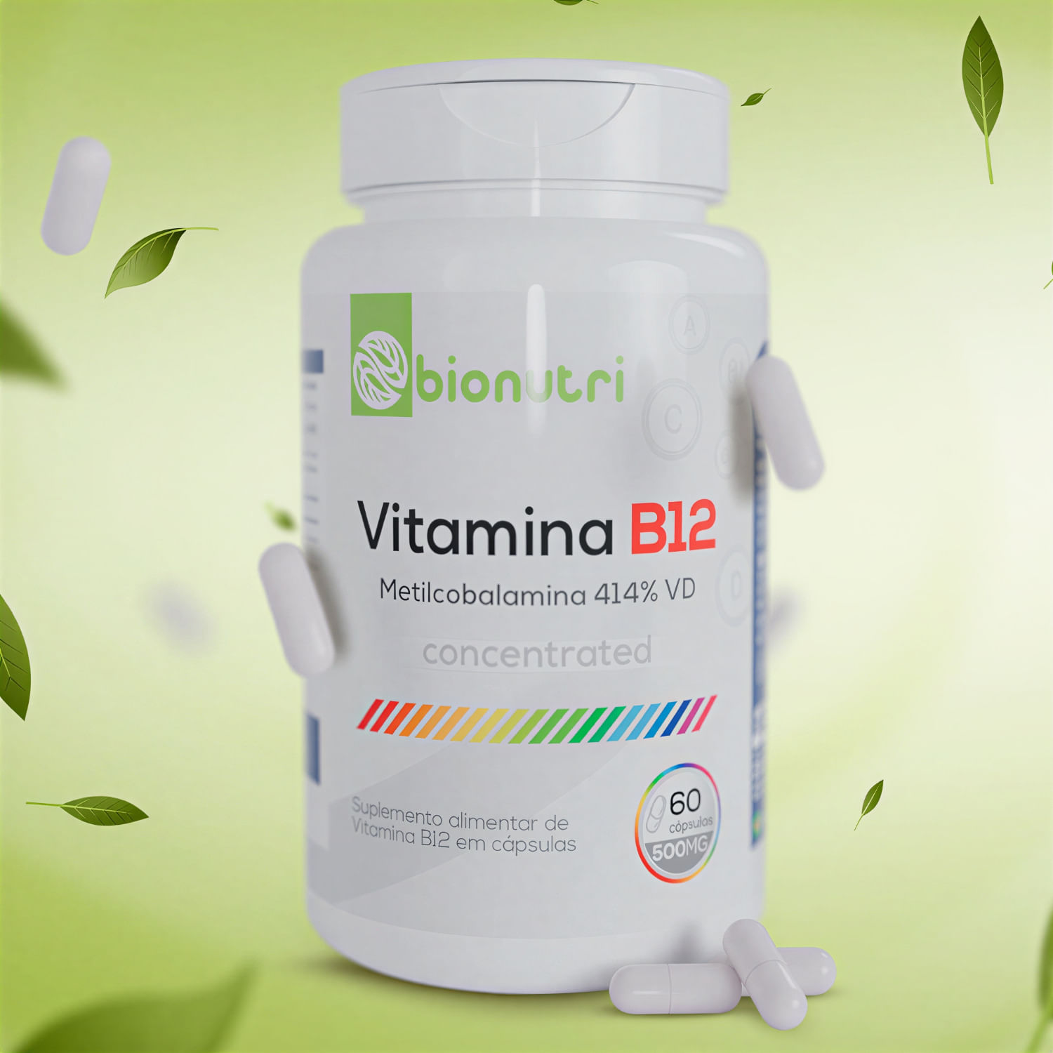 Vitamina B12 Metilcobalamina Bionutri 60 Cápsulas