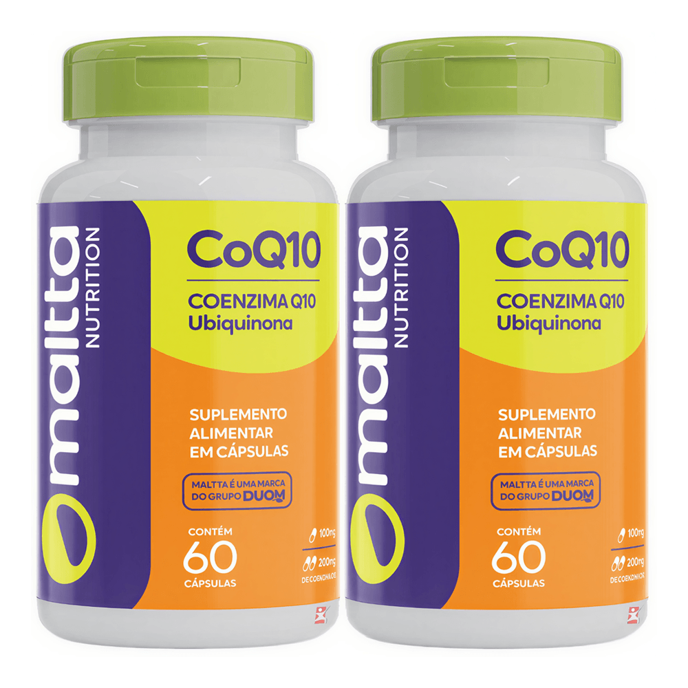 Kit 2 Coenzima Coq10 Ubiquinona Maltta Nutrition 100mg 60 Cápsulas