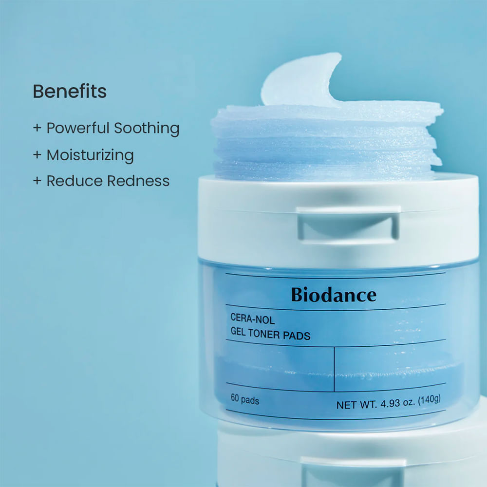 Pads Tonificantes Faciais Cera-nol Toner Biodance 60 Unidades