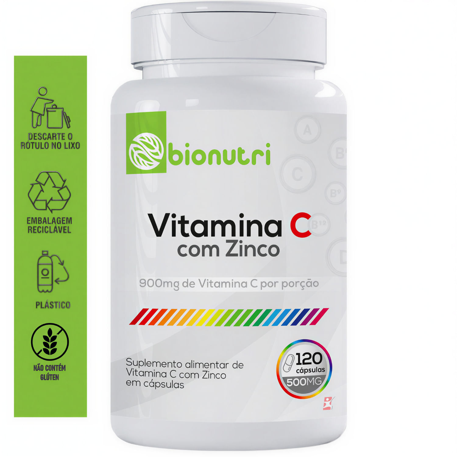 Vitamina C Com Zinco Bionutri 120 Cápsulas