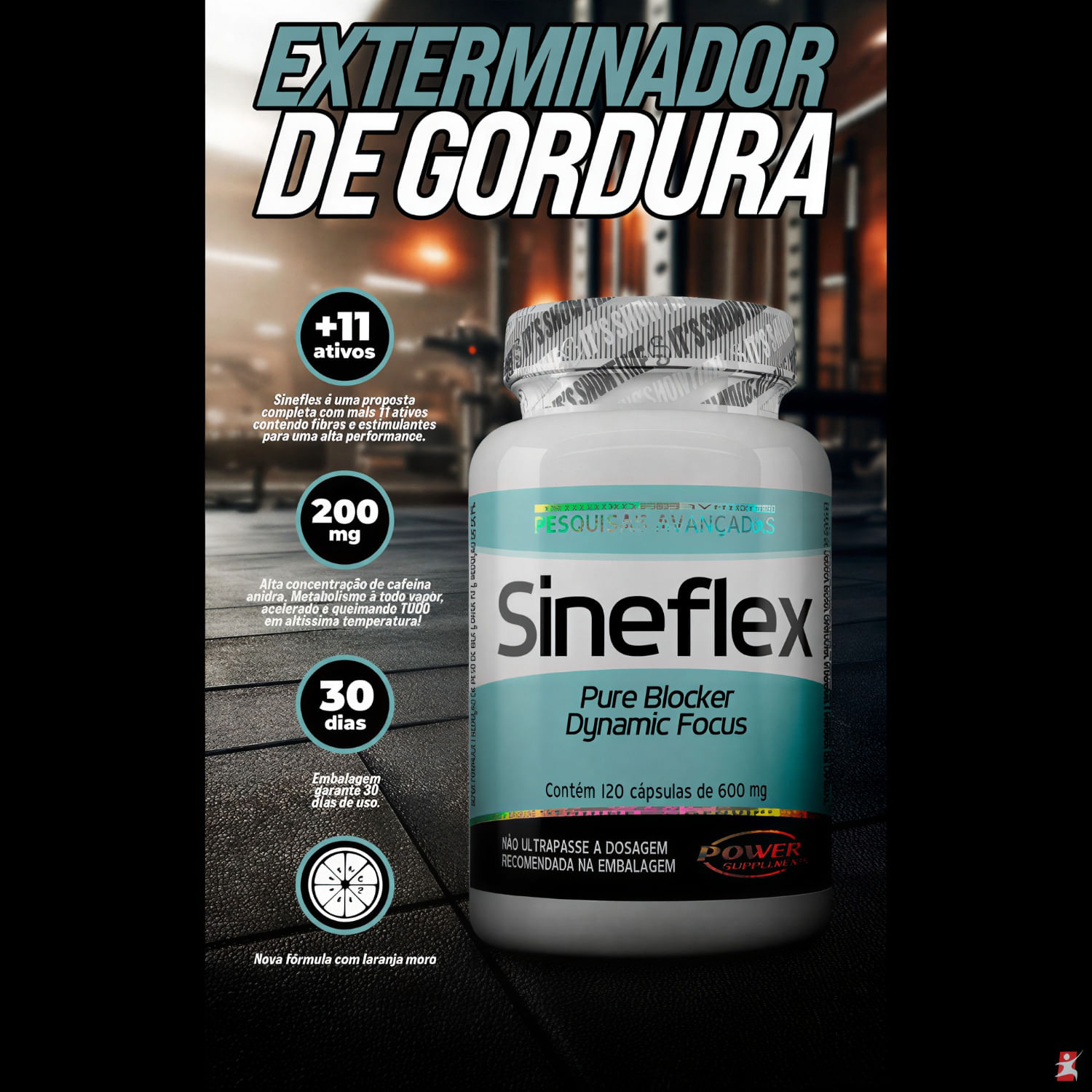 Sineflex Pure Blocker Dynamic Focus Power Supplements 120 Cápsulas