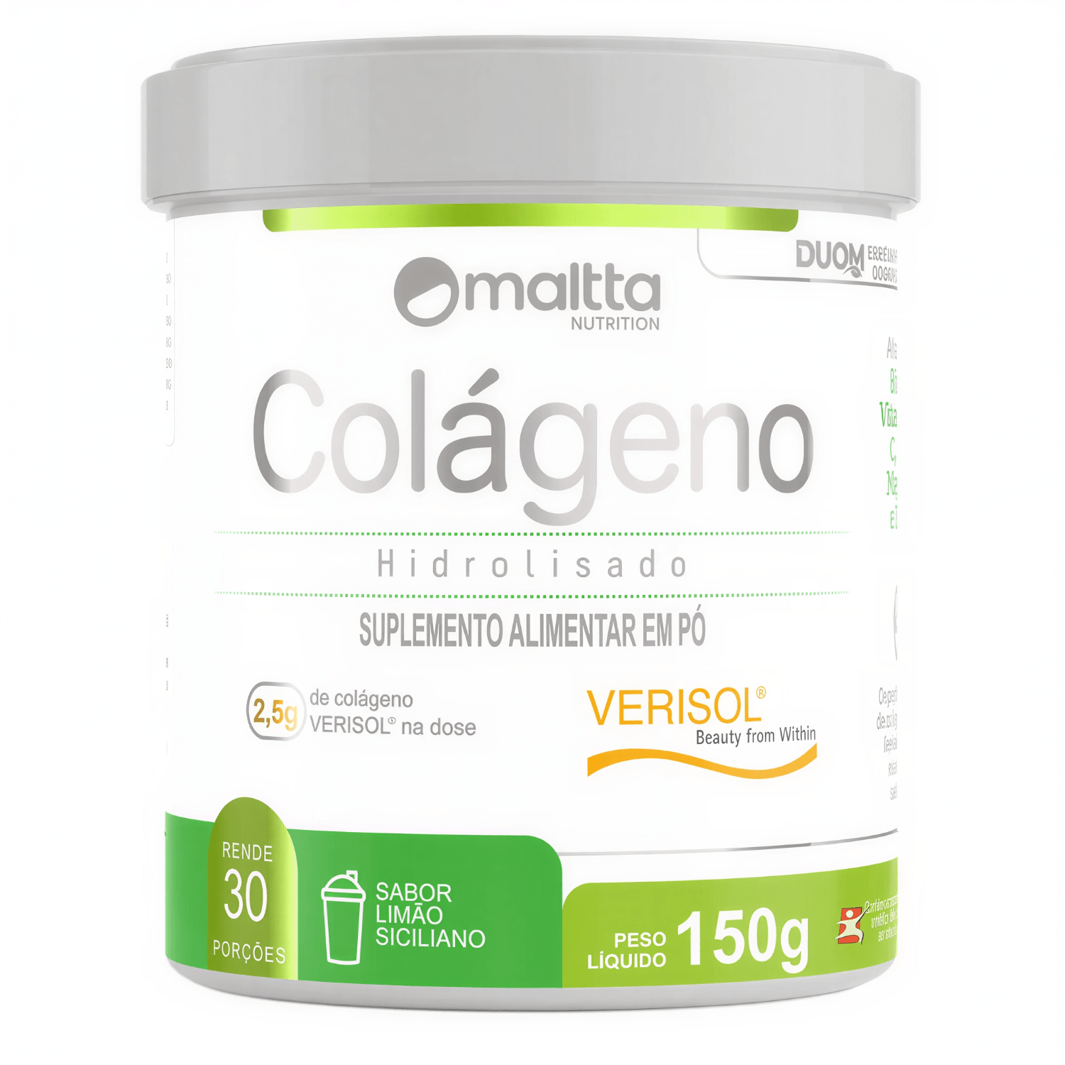 Kit 3 Colágeno Verisol Maltta Nutrition Limão Siciliano 150g